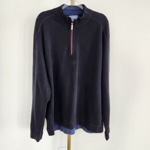 Tommy Bahama Flip Sider Pro Half Zip Pullover Sweater Mens Size 3XL Midnight Oil